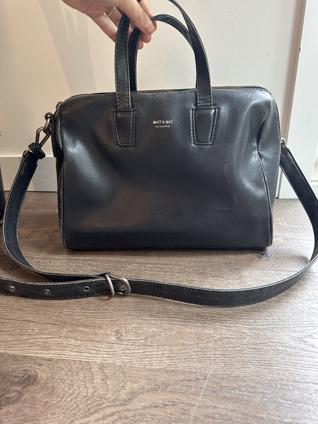 Matt & Nat Black Vegan Leather Handbag