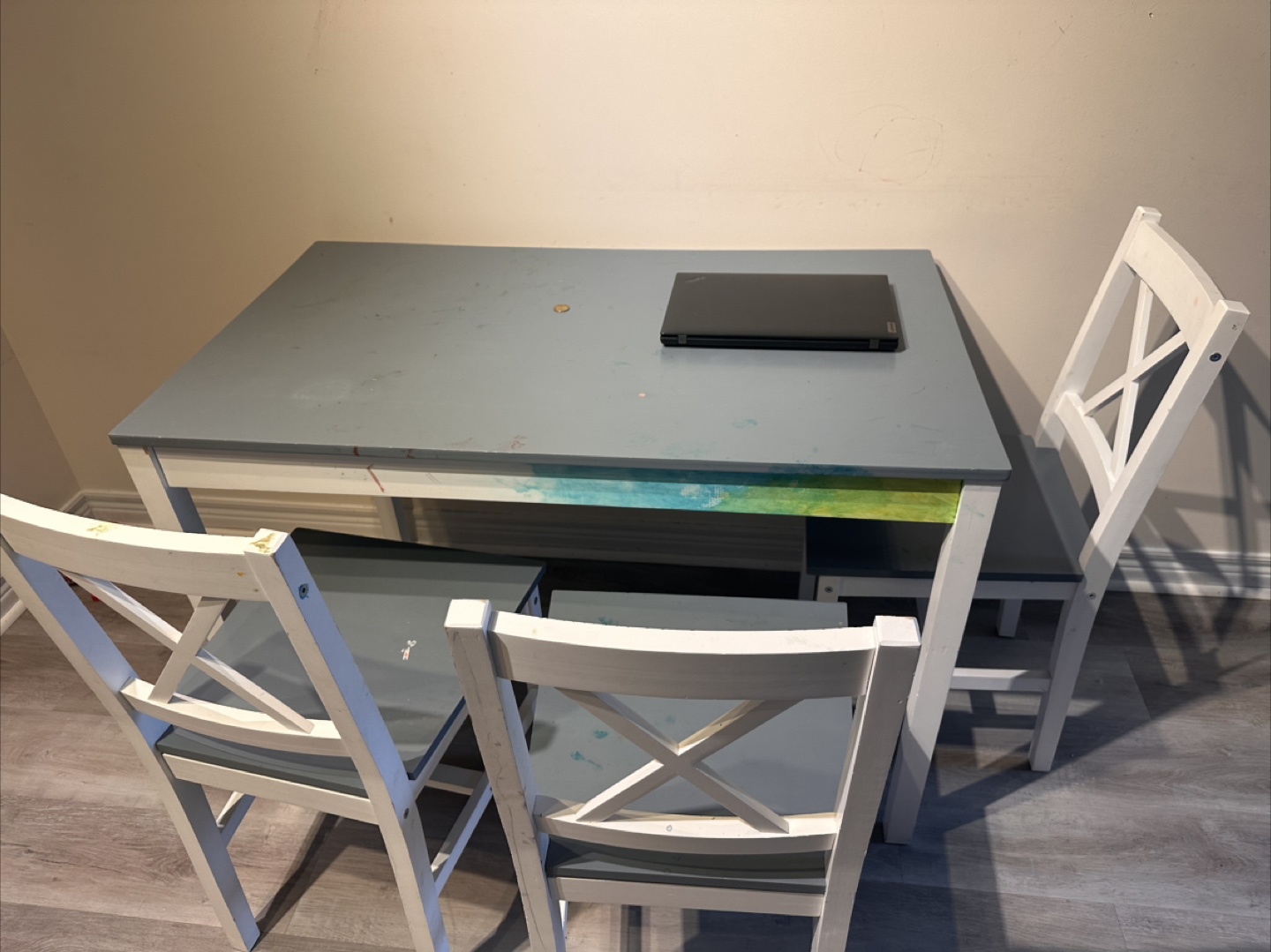 Table and 4 Chairs Set