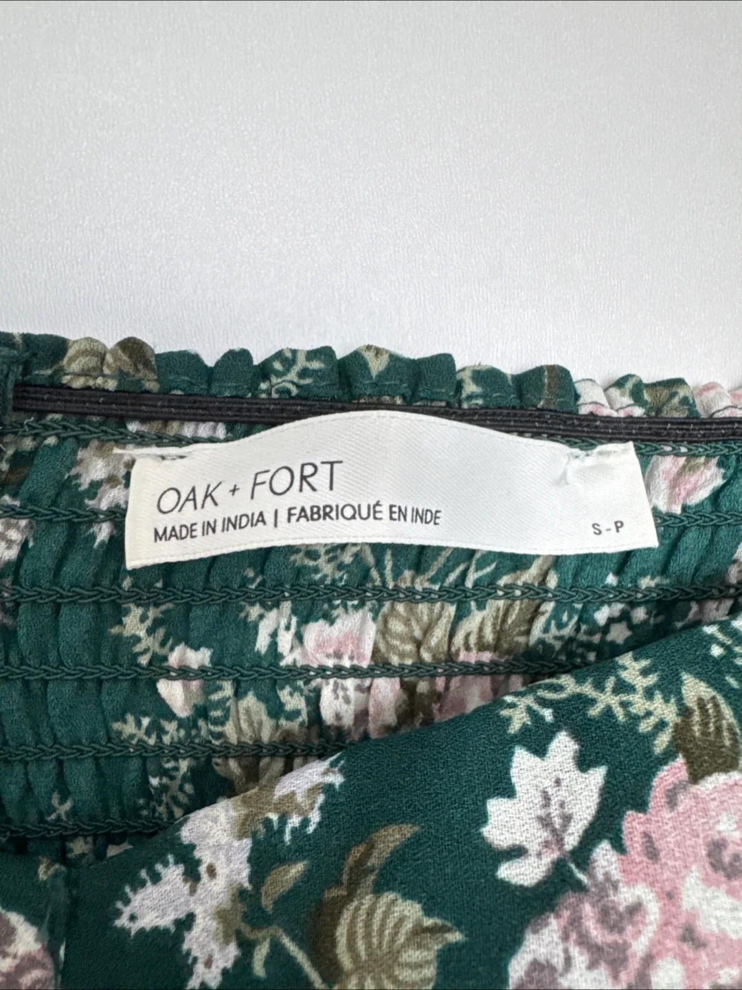 Oak + Fort Green Floral Mini Dress Size Small image indicator(3)