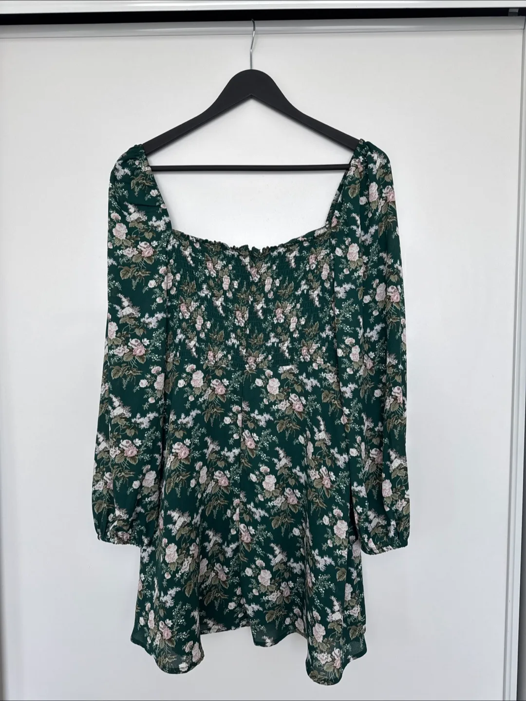 Oak + Fort Green Floral Mini Dress Size Small image indicator(2)