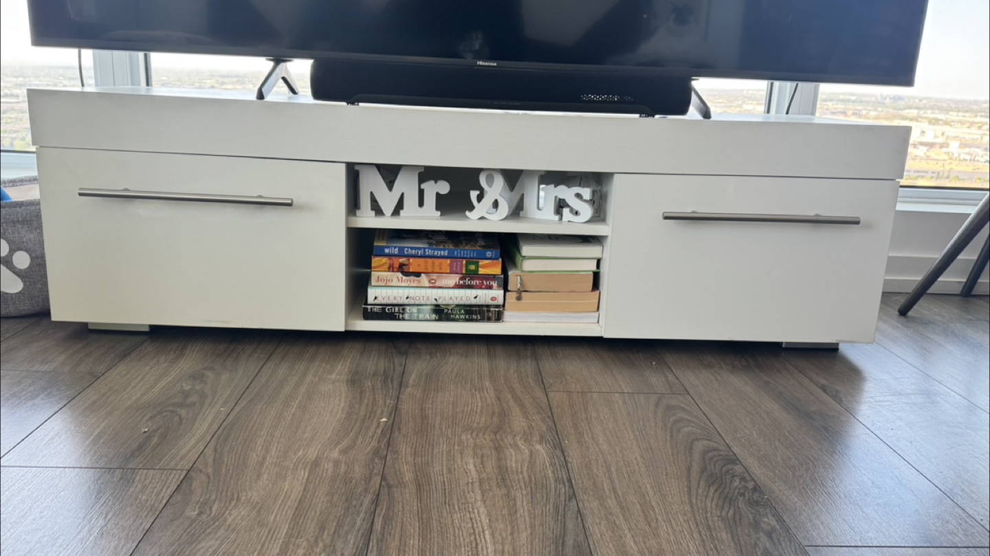 Modern White TV Stand