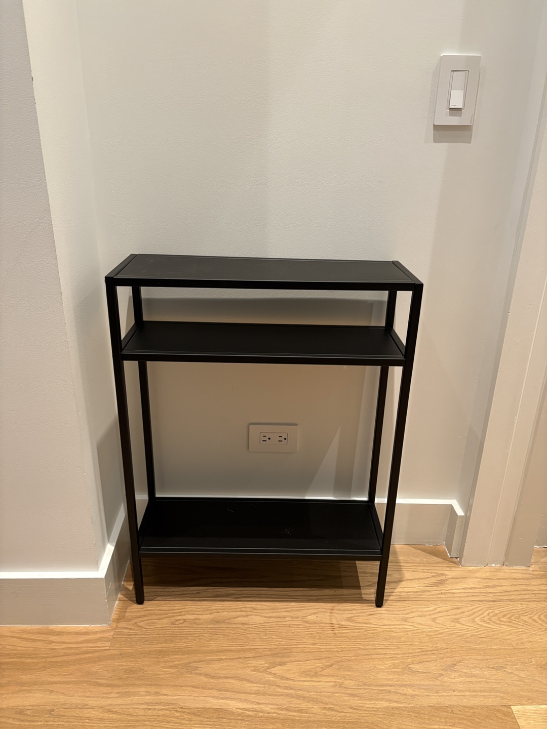 Black Metal 2-Tier Shelf