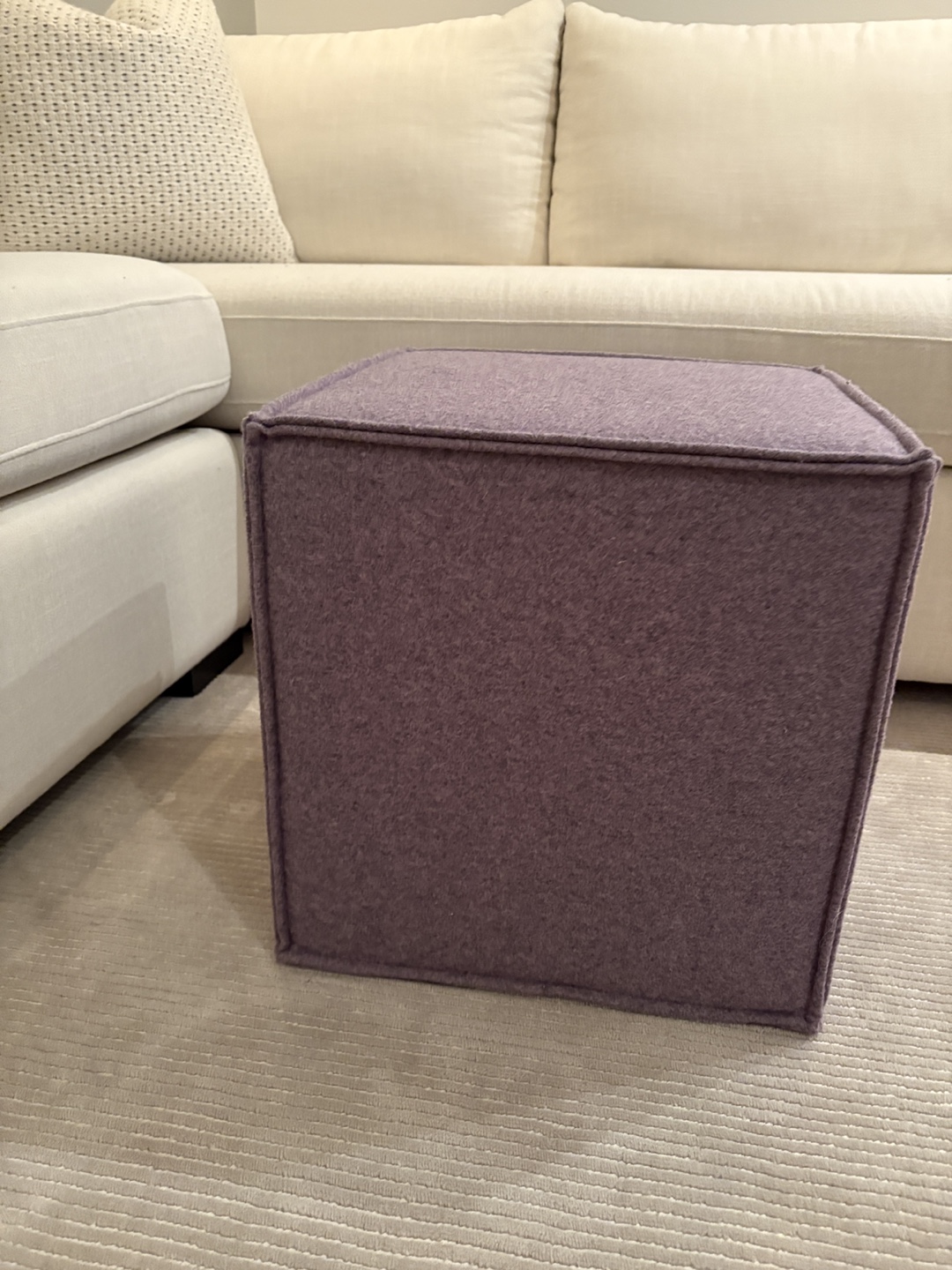 Purple Square Ottoman