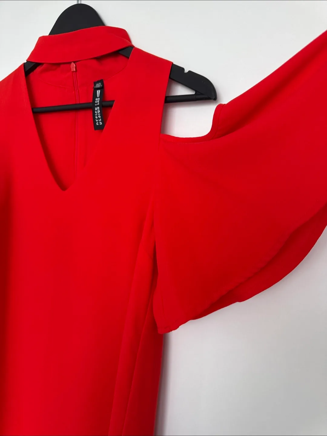 Red Cold Shoulder Mini Dress - Size XS/TP image indicator(3)