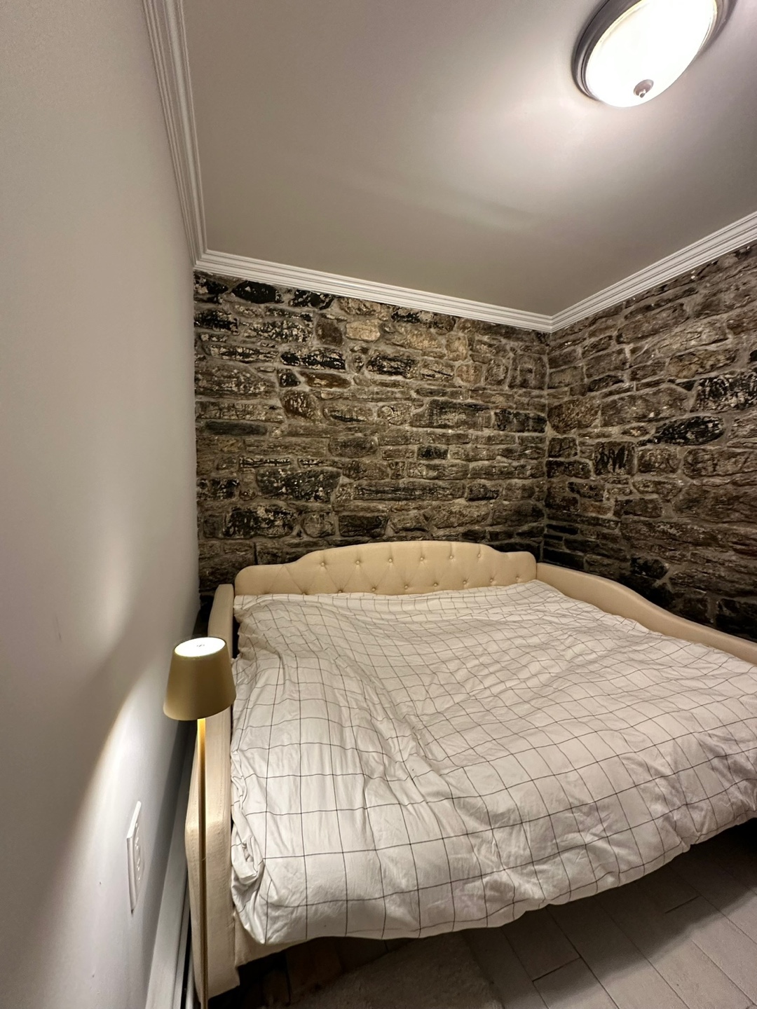 Full-Size Daybed with Cream Upholstery