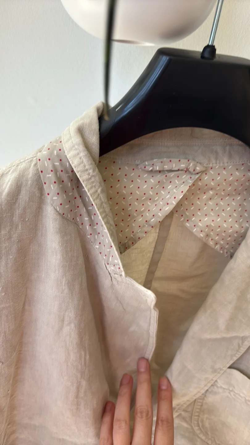 Patrick Assaraf Men's Linen Blazer Jacket Size 56 image indicator(7)