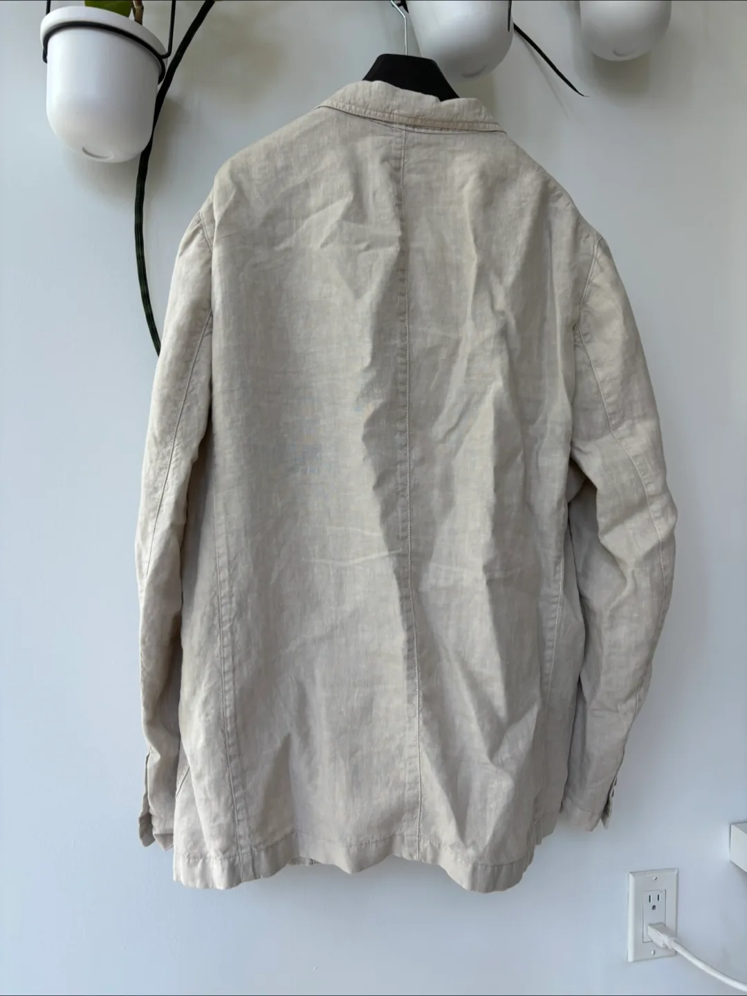 Patrick Assaraf Men's Linen Blazer Jacket Size 56 image indicator(5)