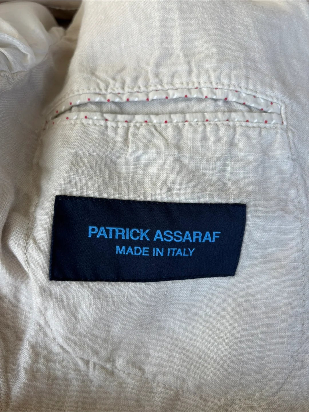 Patrick Assaraf Men's Linen Blazer Jacket Size 56 image indicator(2)