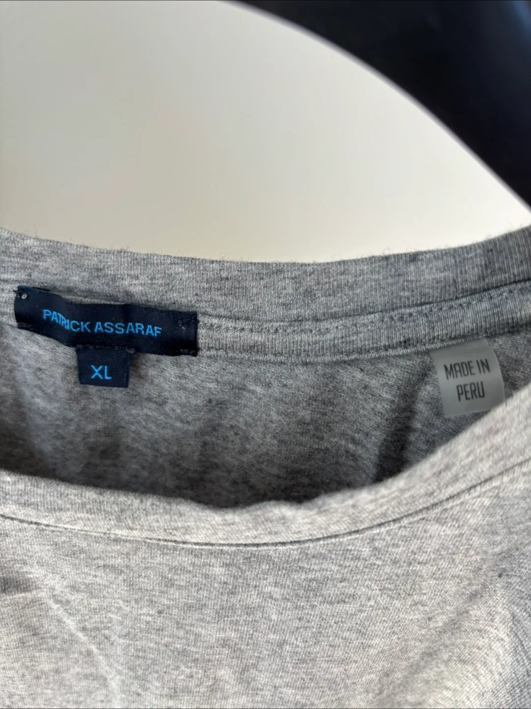 Patrick Assaraf Men's XL Grey T-Shirt image indicator(3)