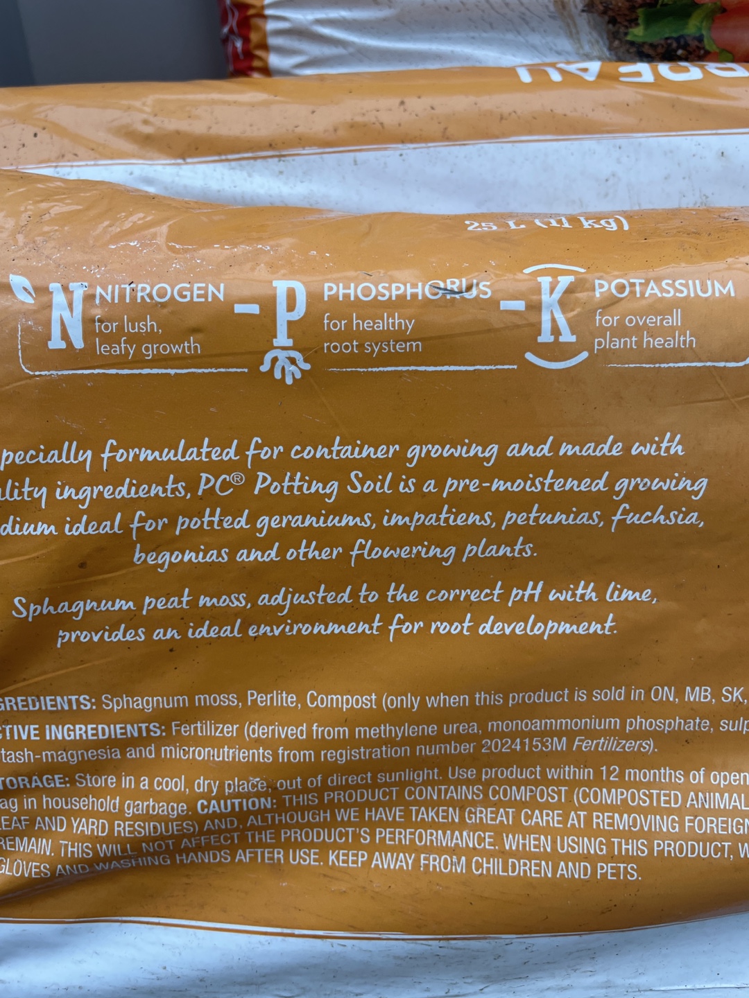 PC Potting Soil for containers - 3 x 25 Litre Bags - photo 3