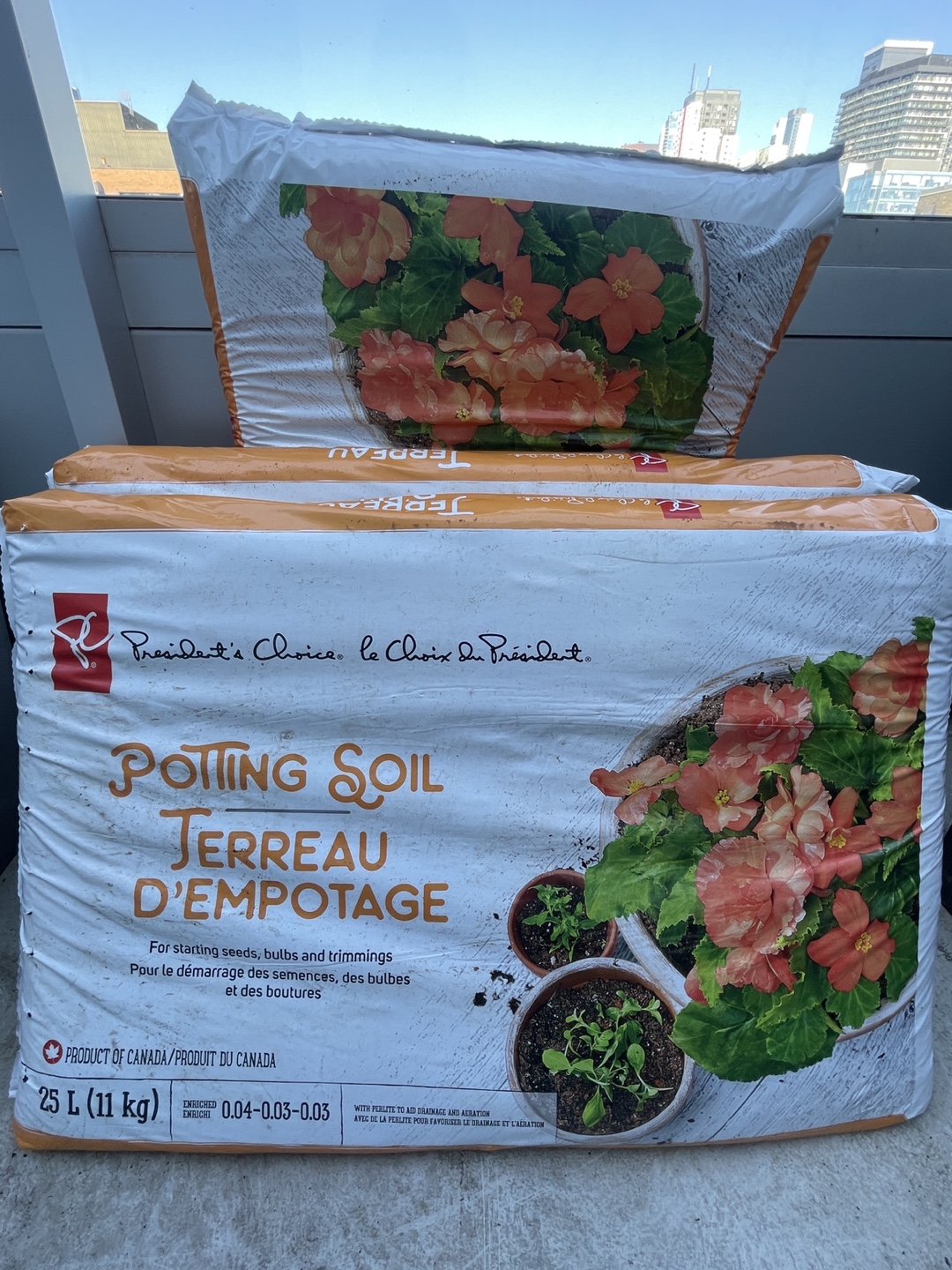 PC Potting Soil for containers - 3 x 25 Litre Bags