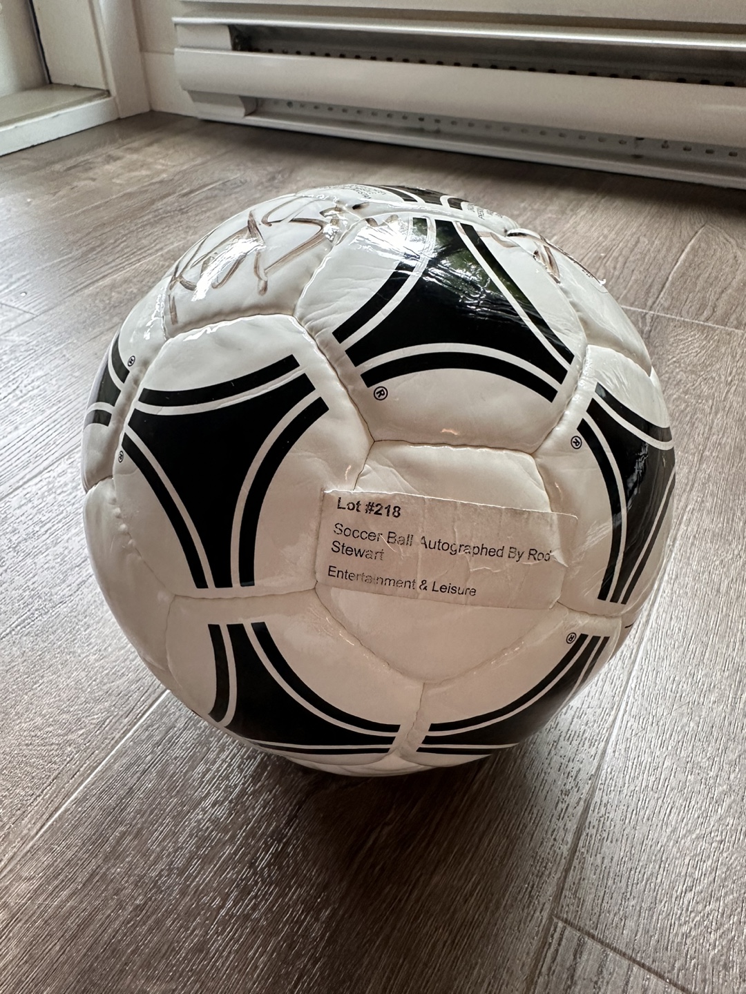 Autographed Adidas Soccer Ball by Rod Stewart - photo 2