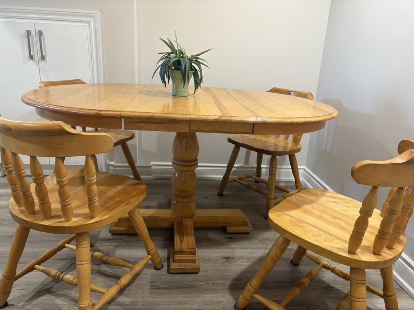 Oval Wooden Dining Table Set with 4 Chairs - photo 3