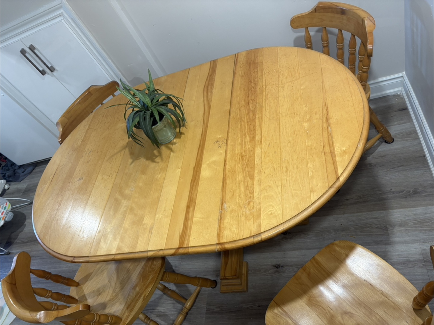 Oval Wooden Dining Table Set with 4 Chairs - photo 4