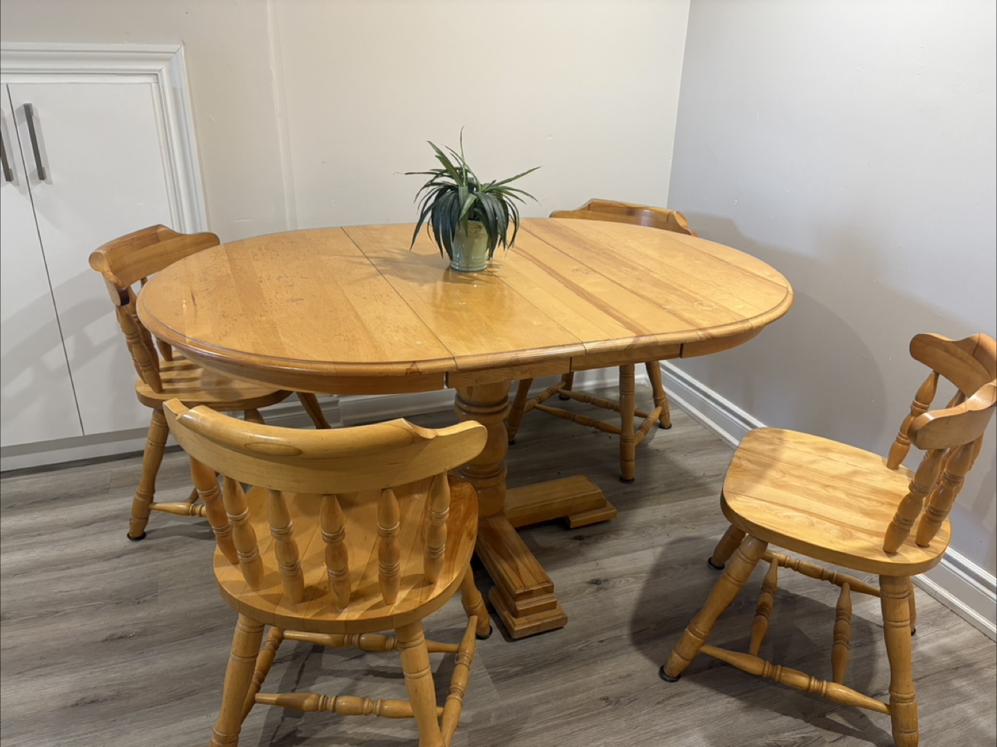 Oval Wooden Dining Table Set with 4 Chairs - photo 2