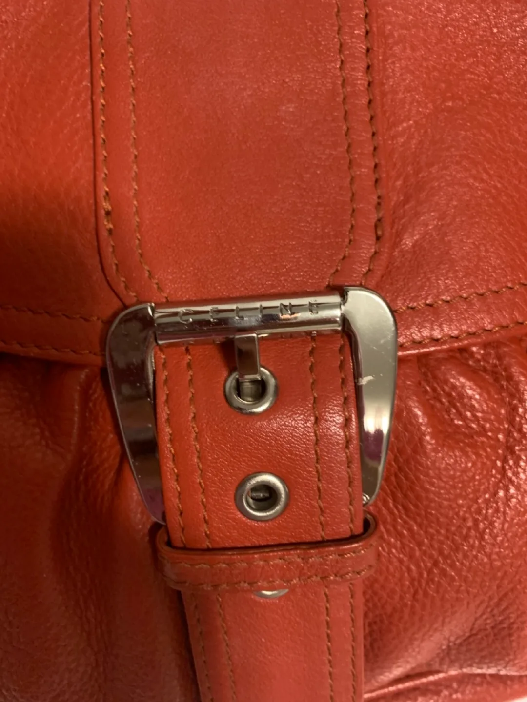 Céline Orange Leather Handbag image indicator(2)