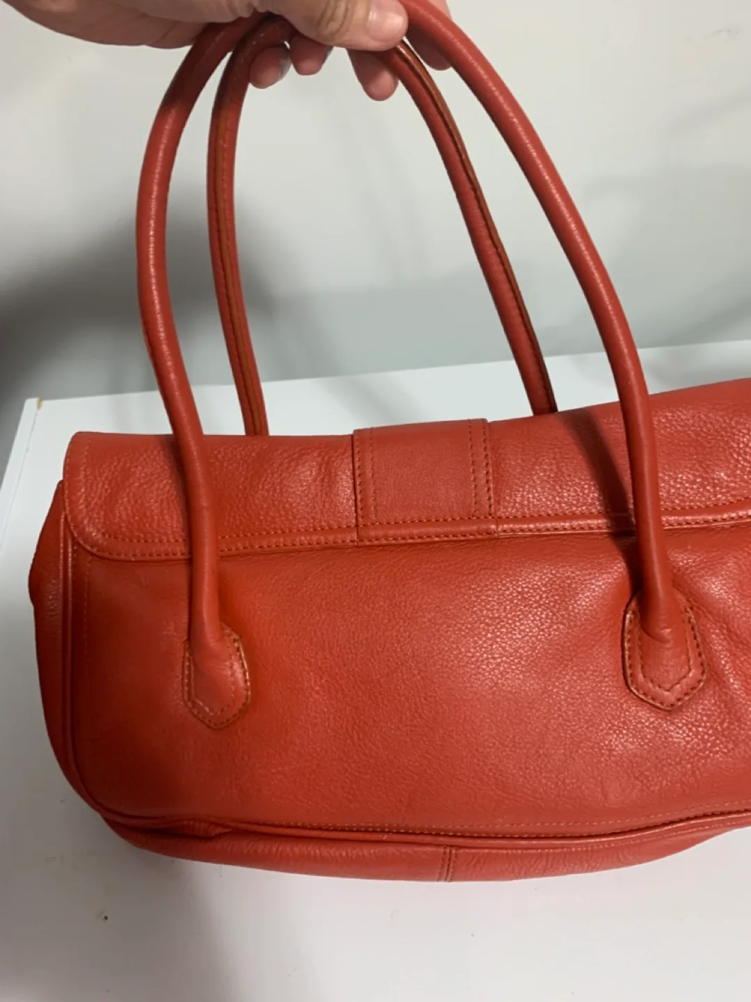 Céline Orange Leather Handbag image indicator(3)