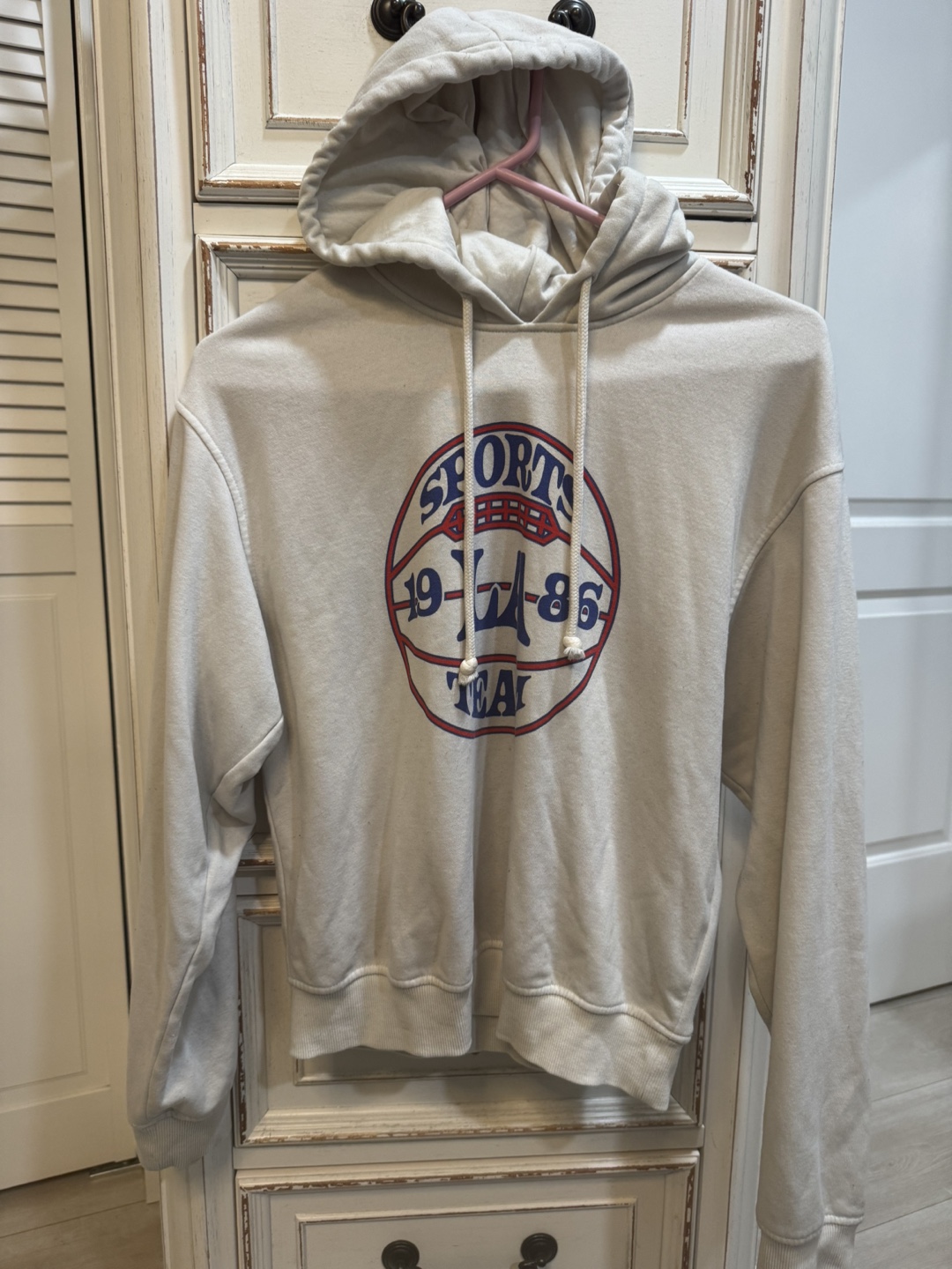 Cream-Colored LA Sports Team Hoodie