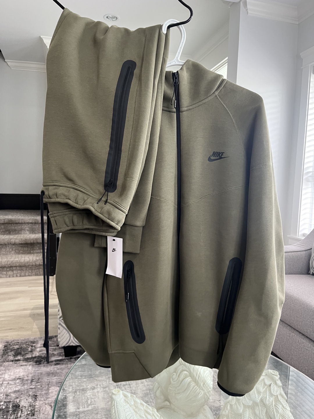 Brand New Nike Tech Fleece tracksuit - Olive Green Mens L