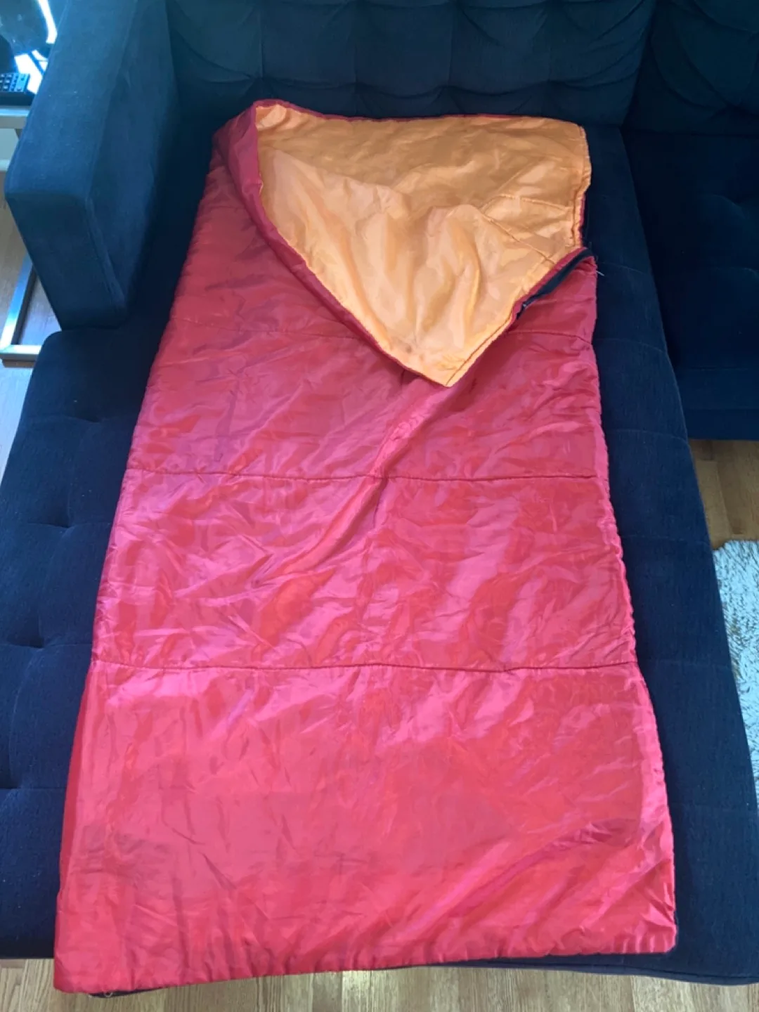 Red and Orange Sleeping Bag thumbnail