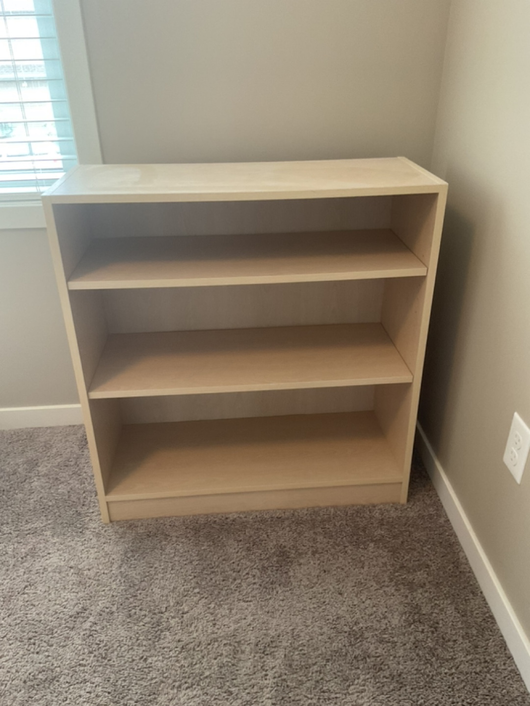 Three-shelf bookcase