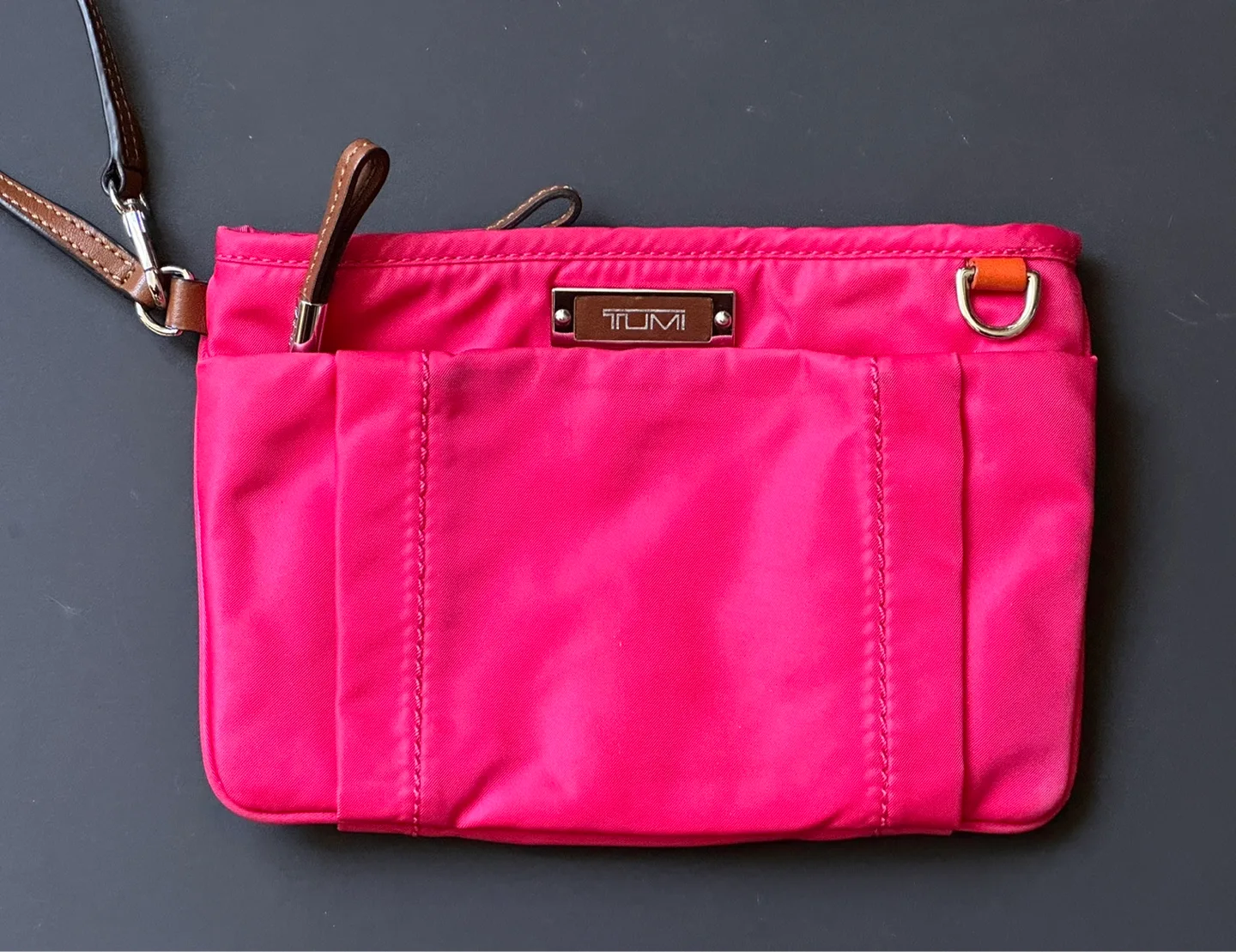 TUMI Pink Nylon Wristlet thumbnail