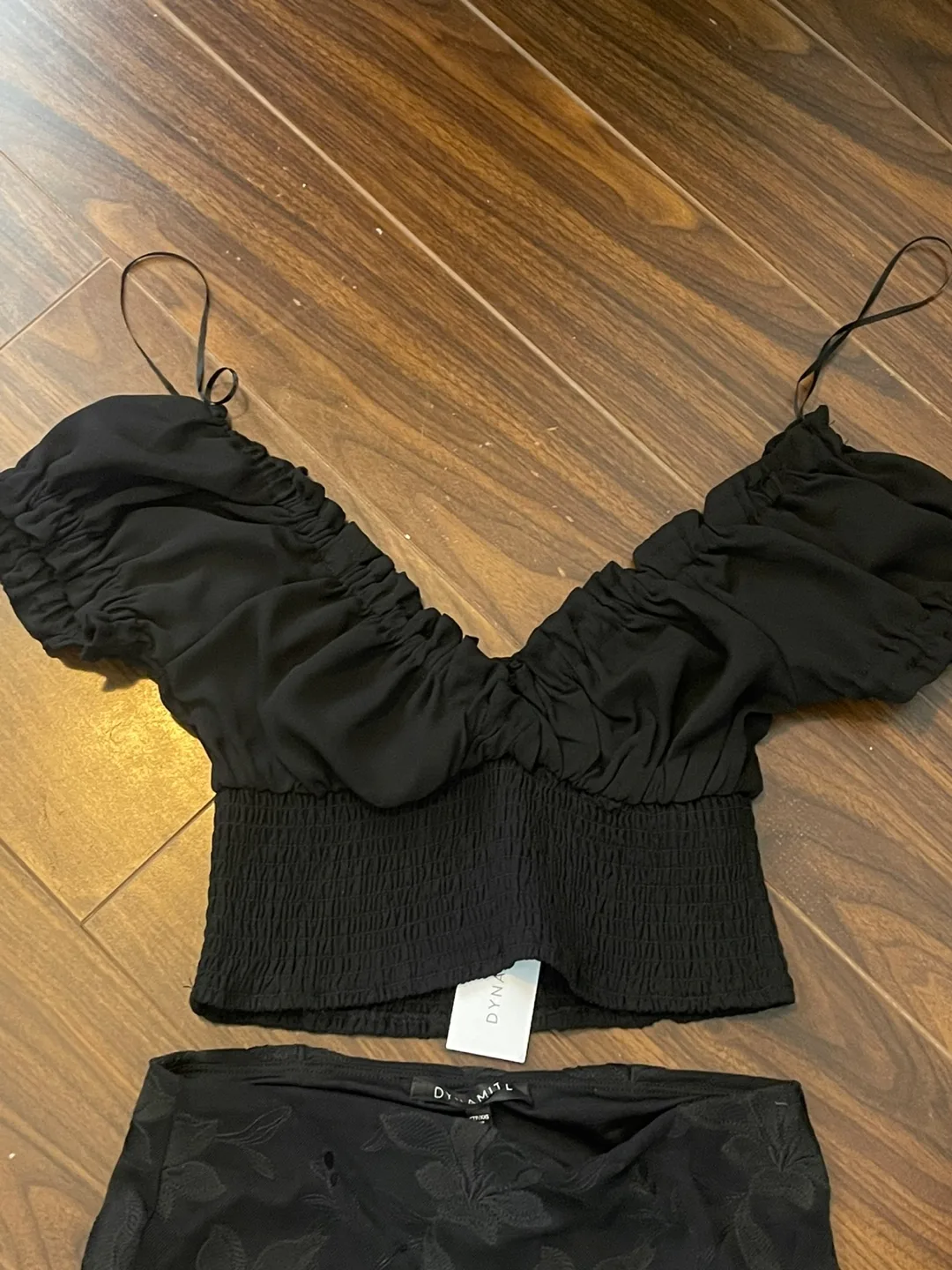 Dynamite Black Floral Two-Piece Set image indicator(2)