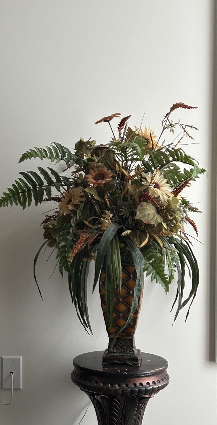 Artificial Flower Arrangement in Decorative Vase