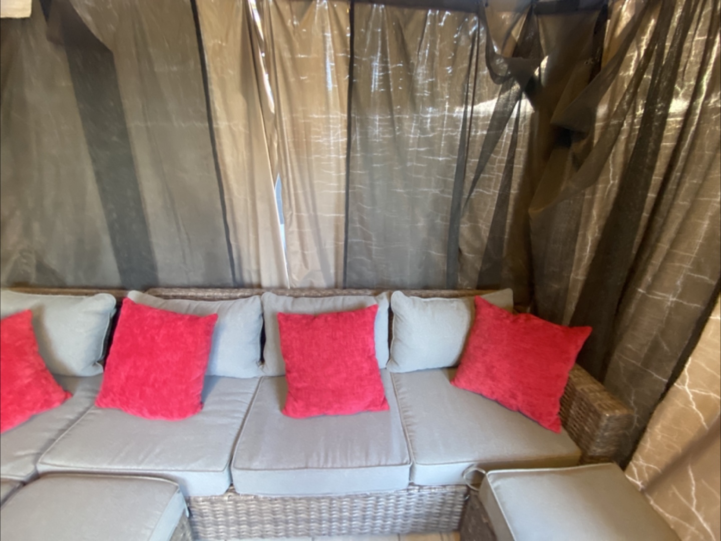 Outdoor Wicker Sectional Sofa with Cushions - photo 4