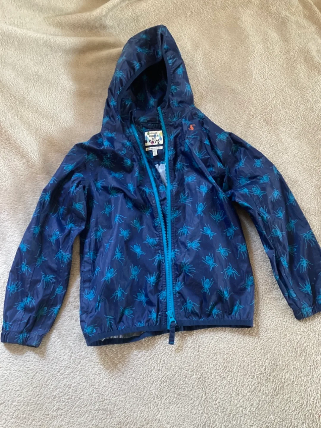 Spider Print Child's Windbreaker /Rain Jacket - Size 8 thumbnail