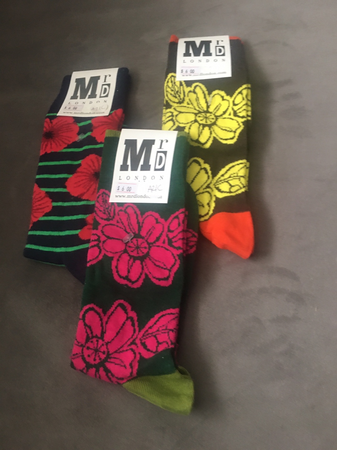 Three Pairs of MD London Socks