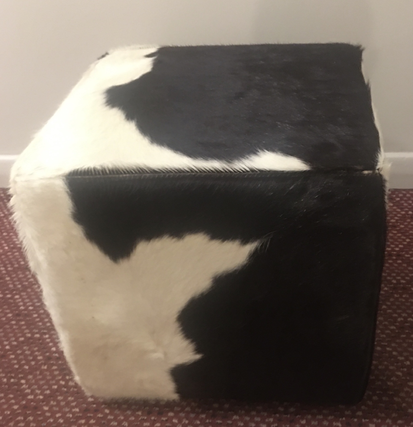 Cowhide Cube Ottoman