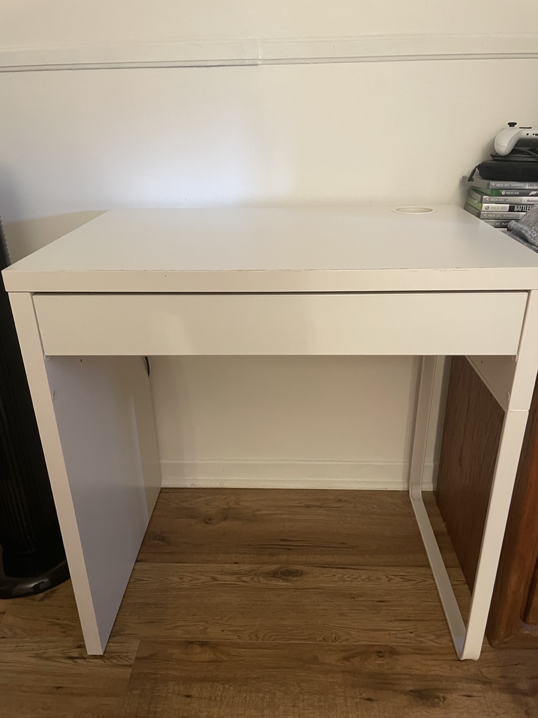 IKEA White Desk with Drawer - photo 3