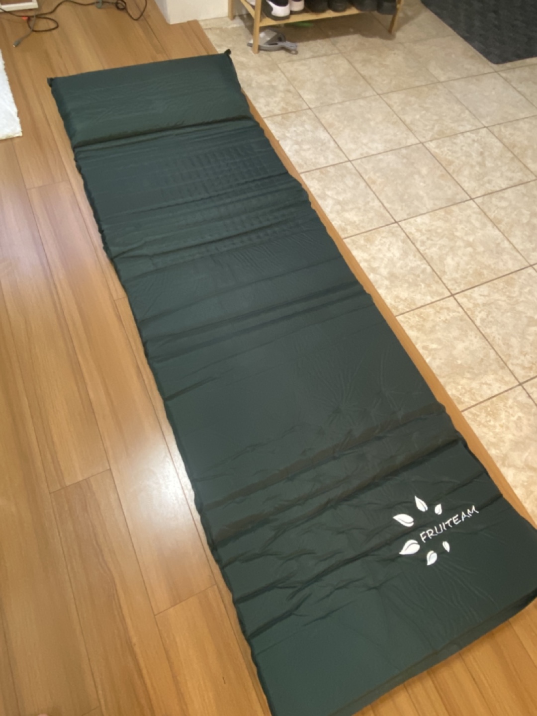 FRUITTEAM Inflatable Camping Mat with Pillow