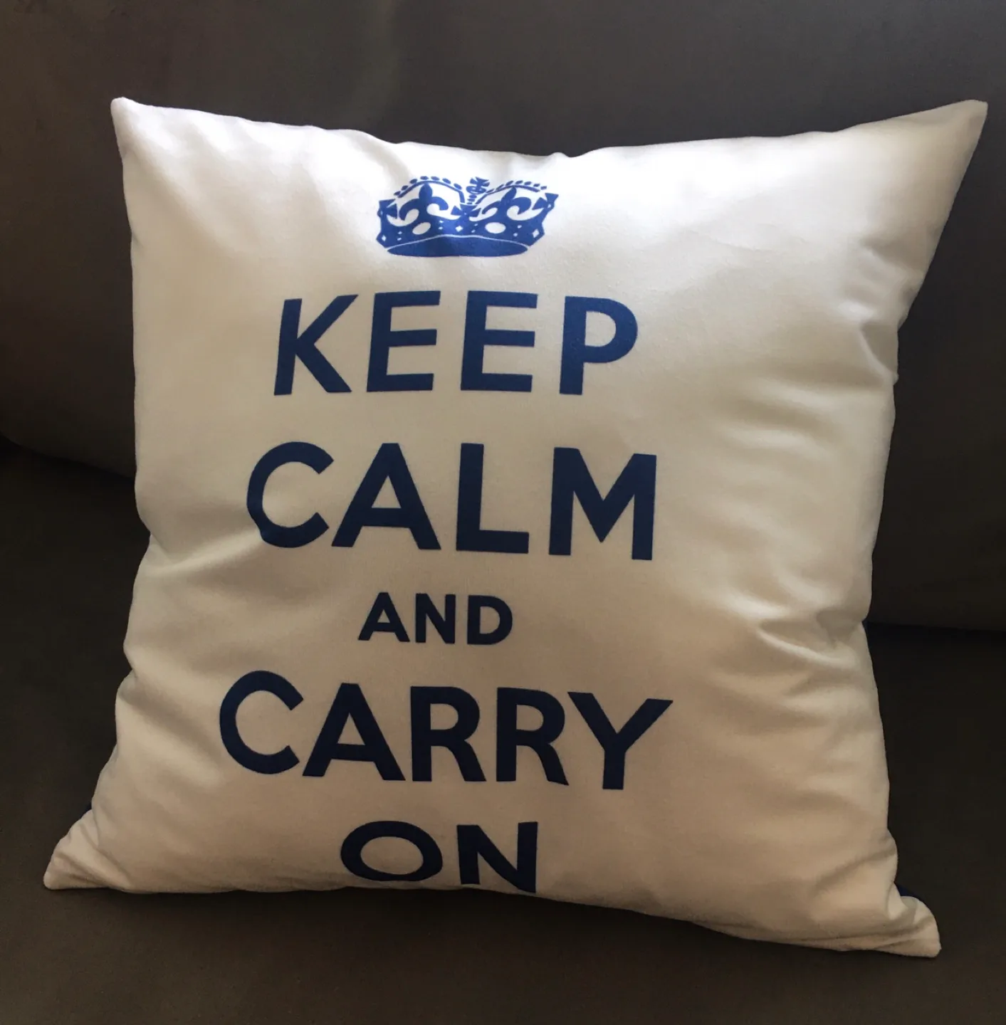 Keep Calm and Carry On Throw Pillow thumbnail
