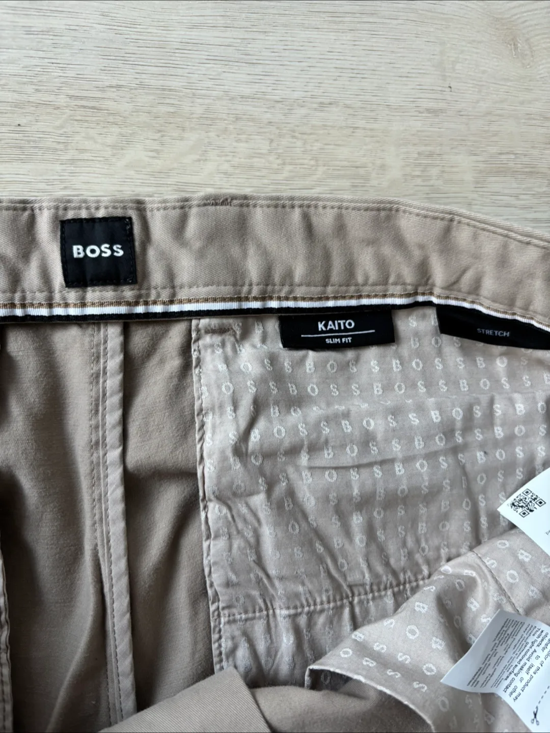 BOSS Kaito Slim Fit Stretch Pants - Beige image indicator(2)