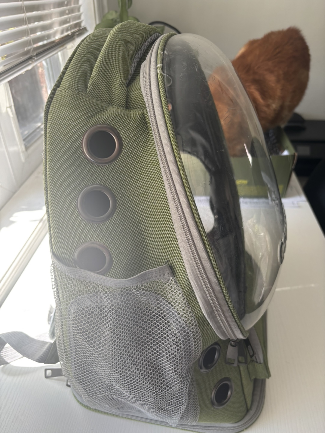 Cawypety Cat Backpack Carrier - Green - photo 2