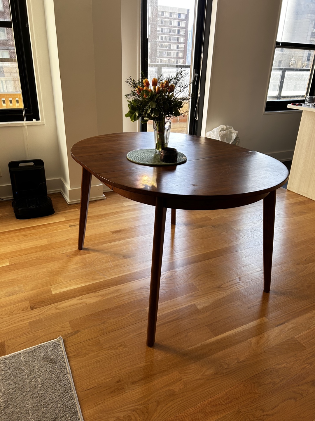 Mid-Century extendable Modern Oval Dining Table - photo 2