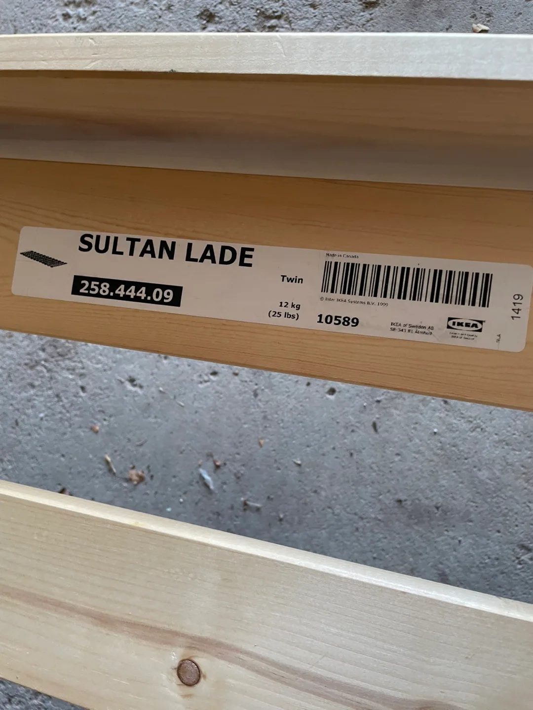 IKEA SULTAN LADE Pine Wood Bed Frame image indicator(2)