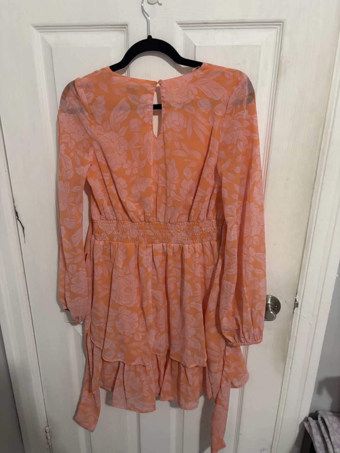 Gorgeous Peach Floral Mini Dress - photo 3