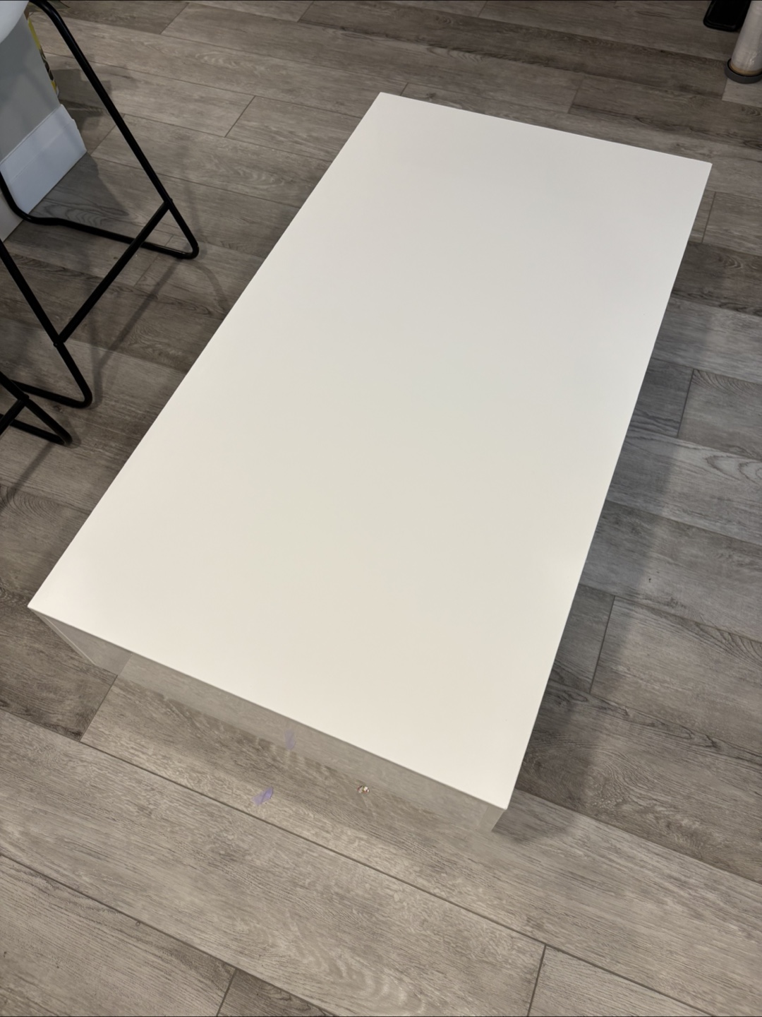 White High-Gloss Coffee Table with Drawers - photo 3