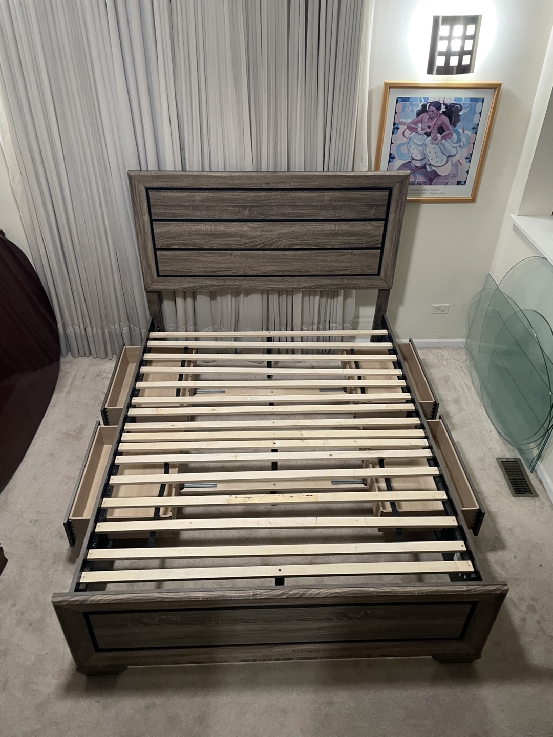 Coaster Kauffman Queen Storage Panel Bedframe-Washed Taupe
