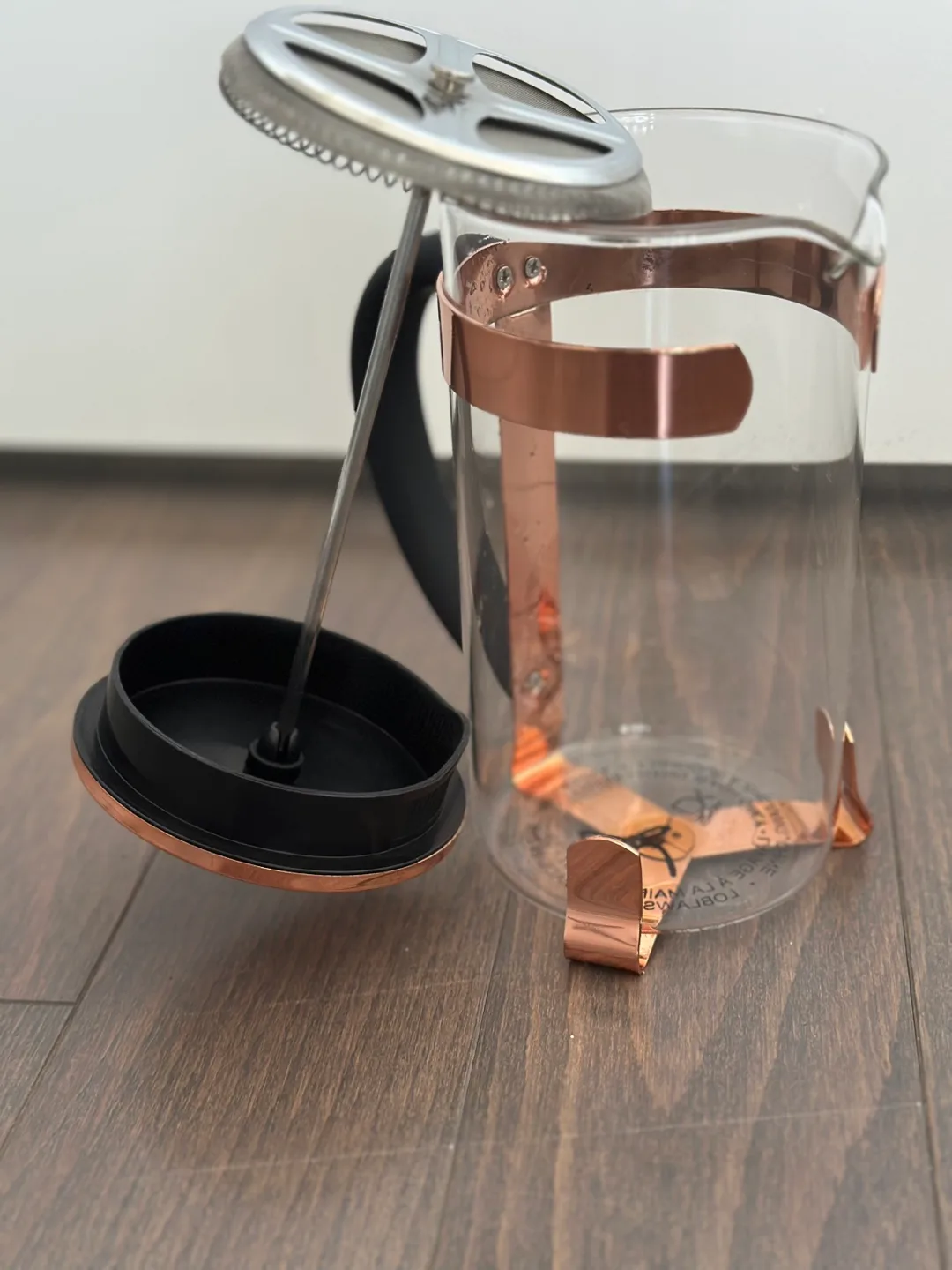 Rose Gold French Press Coffee Maker thumbnail