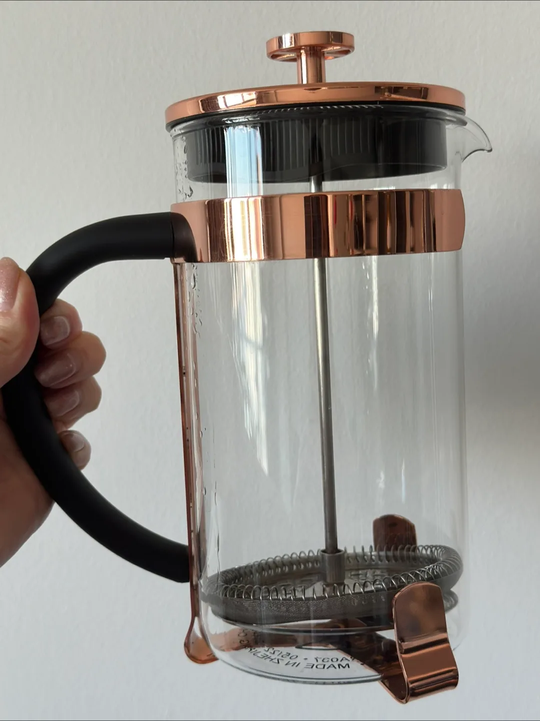 Rose Gold French Press Coffee Maker image indicator(4)