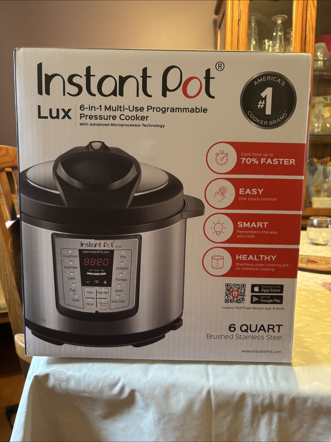 Instant Pot Lux 6-Quart Multi-Use Programmable Pressure Cooker
