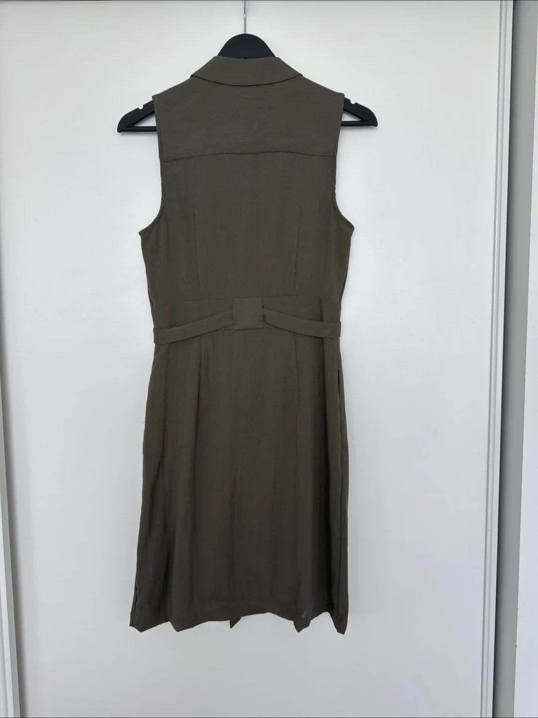 RW&CO Olive Green Sleeveless Shirt Dress XS/TP image indicator(2)