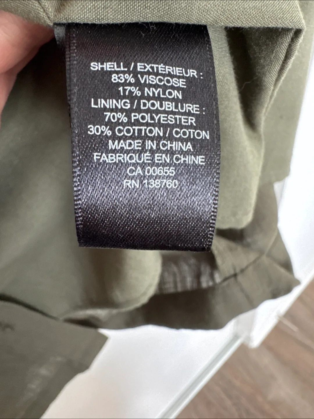 RW&CO Olive Green Sleeveless Shirt Dress XS/TP image indicator(4)