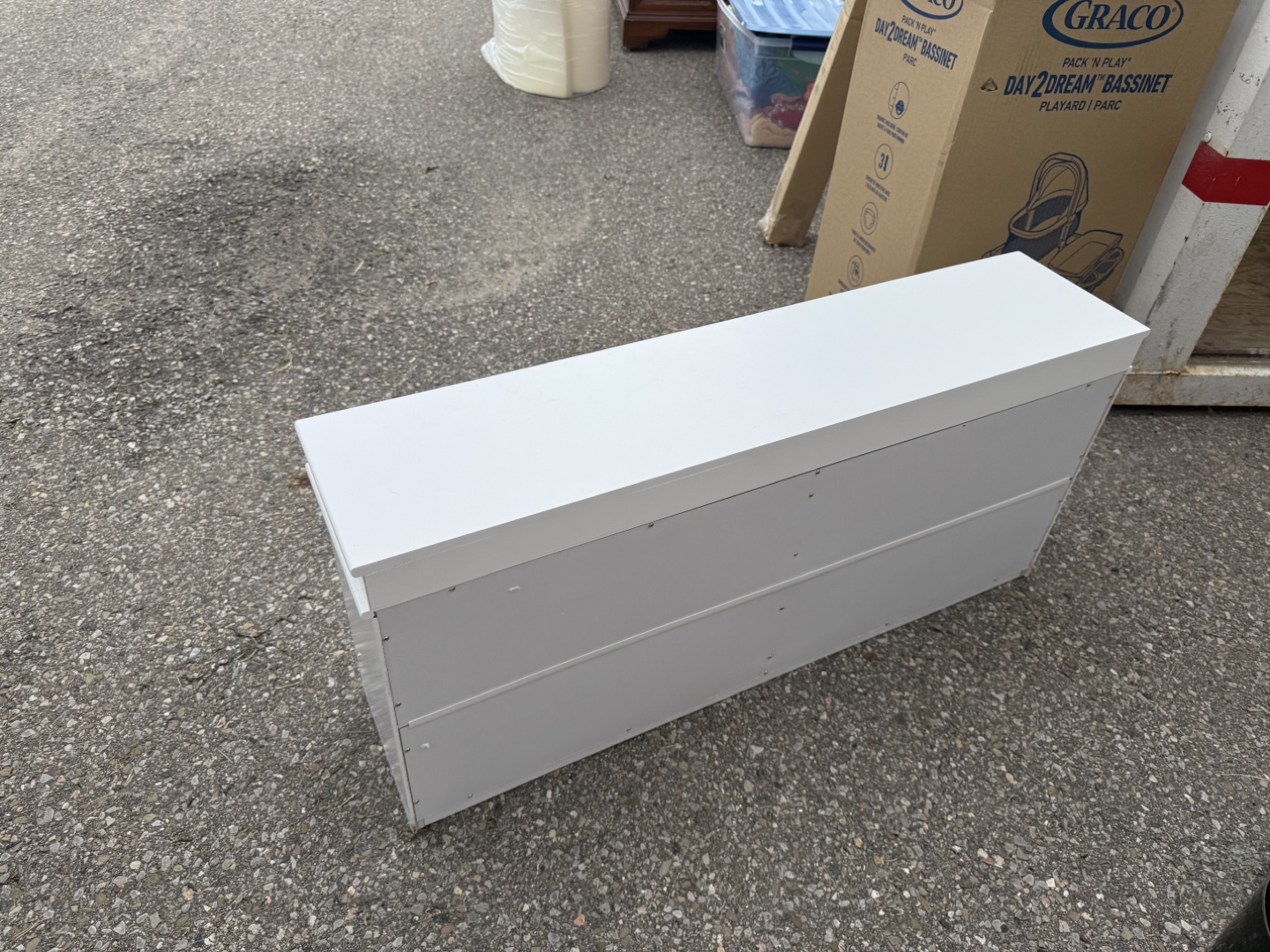 White Shoe Storage Bench with Two Drawers - photo 4