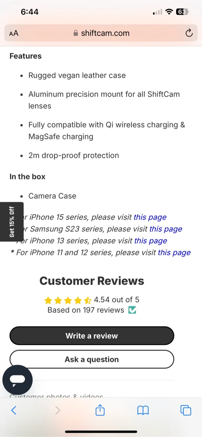 BNIB ShiftCam iPhone 14 Pro camera case image indicator(8)