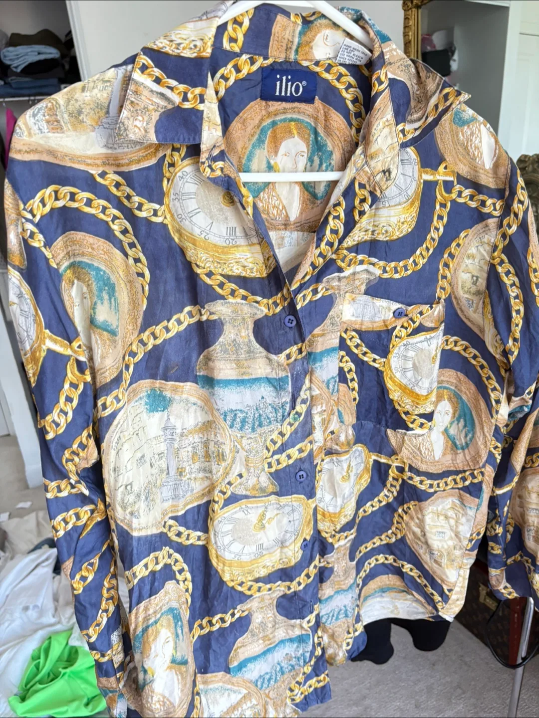 Vintage Ilio Silk Blouse - Size Small thumbnail